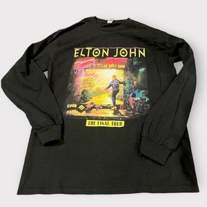 Elton John Farewell Tour 2022 Yellow Brick Road Long Sleeve T-Shirt Sz M